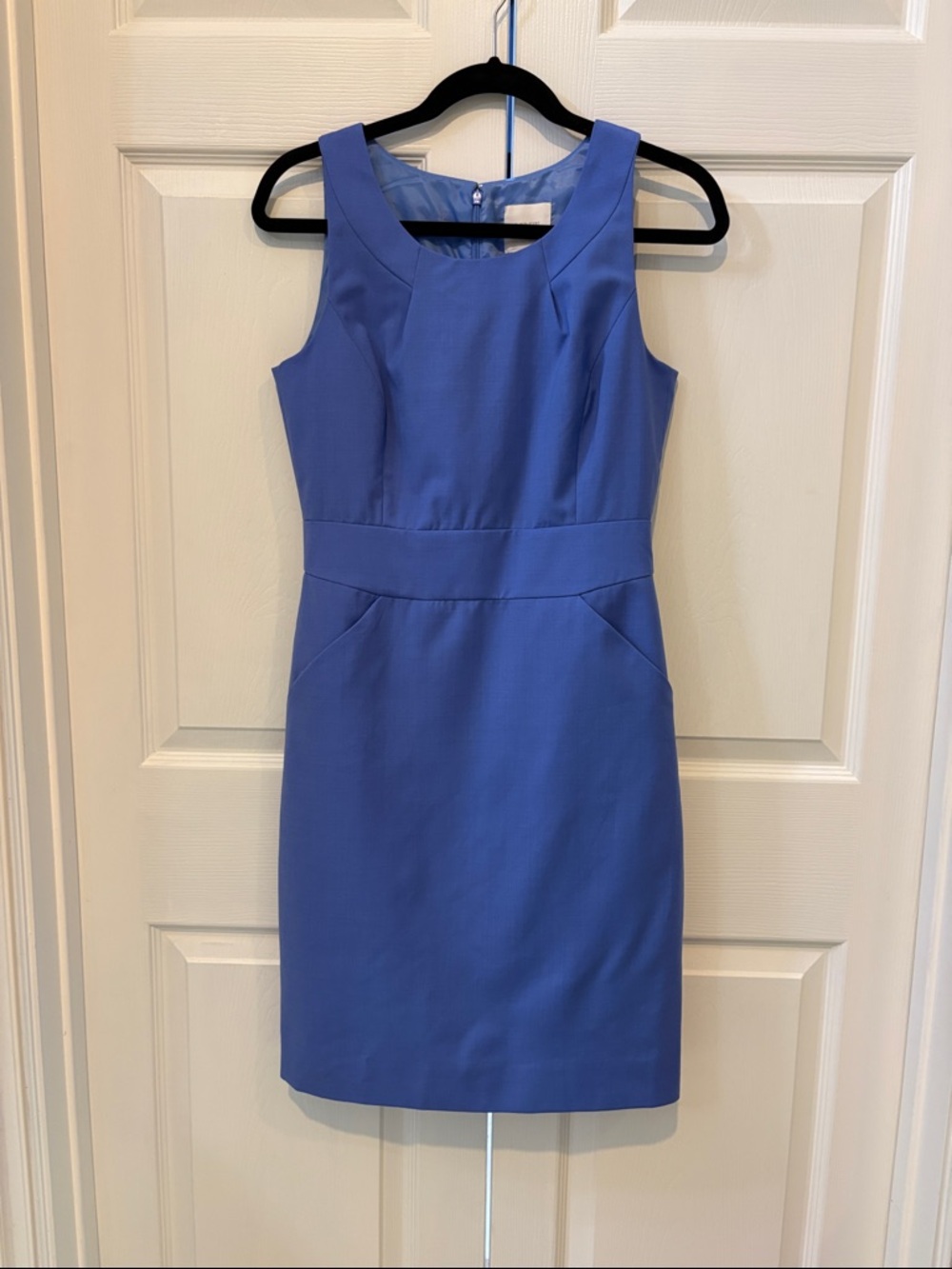 J. Crew Sleeveless Midi Dress in Periwinkle Blue